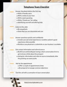 Telephone Team Checklist