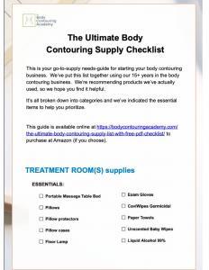 The Ultimate Body Contouring Supply Checklist