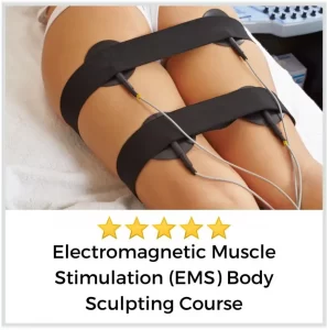 ems treatment to the back of thighs and 5 stars below ems body sculpting course